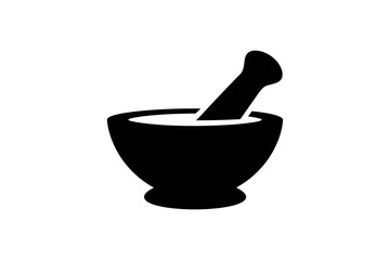 Mortar and pestle vector pharmacy medical icon art