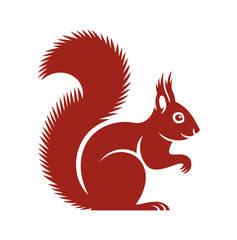 Red squirrel illustration wildlife animal rodent art