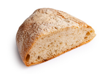 Pagnotta fresca affettata, pane italiano 