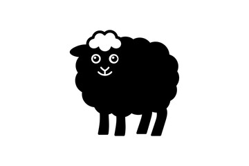 Black sheep cartoon vector illustration graphic