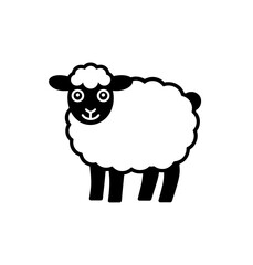 Cute cartoon sheep vector illustration graphic