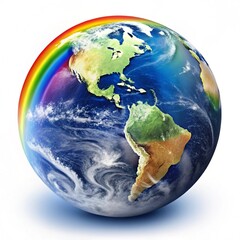 earth globe on white background