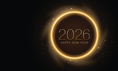 2026 Happy New Year Background Design. Greeting Card, Banner, Poster. Vector Illustration.