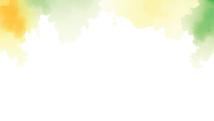 Tricolour orange and green indian watercolour abstract background 15 august independence day 26 january republic day center blank empty space 