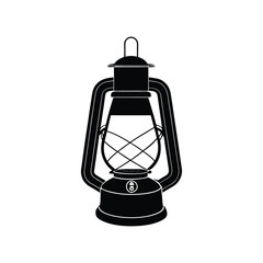 Vintage Oil Lantern Classic Silhouette Illustration