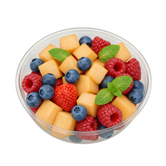 Fresh Mixed Fruit Salad Bowl with Berries
