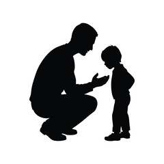 Father and Son Silhouette A Tender Moment of Connection and Guidance