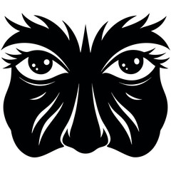 Sneezing Person Vector Silhouette for Health and Medical Icons