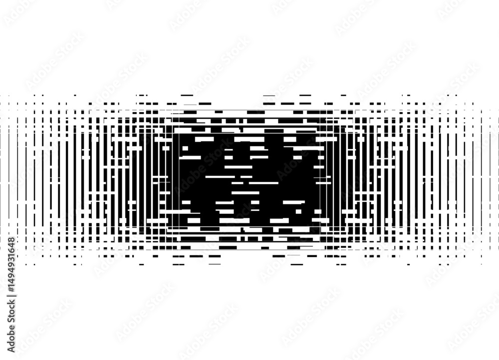 Poster vector black and white pattern of abstract pixels and lines. the basis for modern advertising, cover