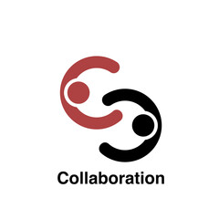 Joint venture people chain group logo design business, collaboration logo design team work