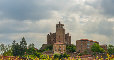 Church in a village in the Monts du Lyonnais, in Auvergne-Rhône-Alpes, France