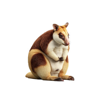 Adorable Potaroo Sitting on transparent background