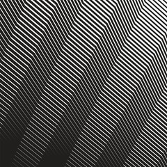 Zig zag black and white seamless pattern