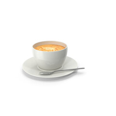 3D Cappuccino isolated on transparent background