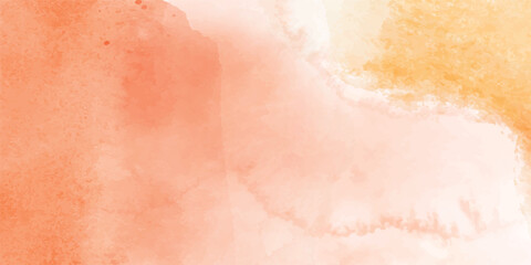 Abstract Warm Orange Watercolor Texture &ndash; Handmade Artistic Seamless Pattern with Yellow Blending and Grunge Edge Effects.  A Modern and Textured Canvas for Artistic Design Projects"