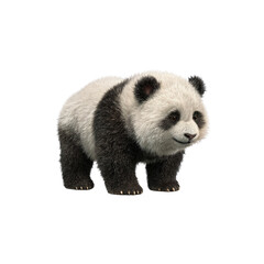 Fototapeta premium Adorable Baby Panda Cub Walking, Isolated on transparent background