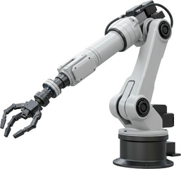 Advanced Robotic Arm Industrial Automation Technology Close up View of a Modern Mechanical Robotic