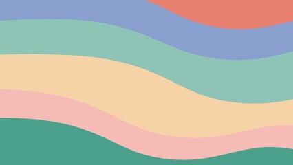 Abstract retro minimalist background design featuring diagonal wavy geometric patterns, soft pastel gradients, clean layout, stylish composition, and a calm, modern aesthetic flow