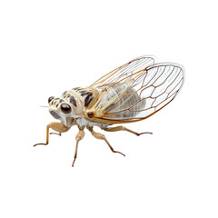 Close-up of a Cicada Insect with Translucent Wings