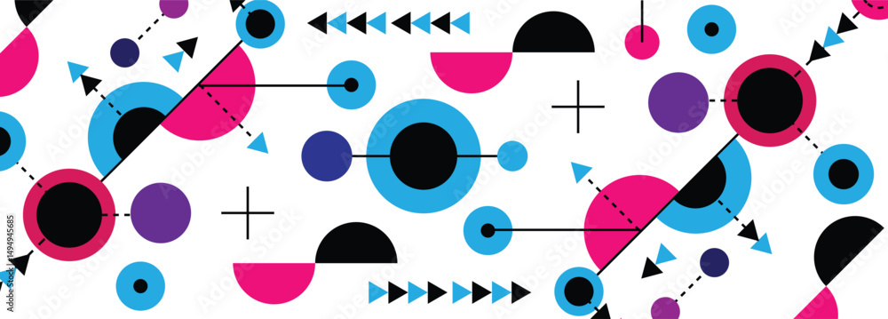 Poster abstract technological geometric banner background colorful. hi tech illustration graphic design ele