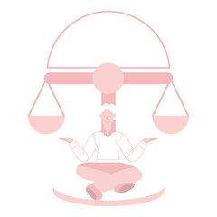 illustration on Male psychological and emotional growth: key steps to self-development and success at work