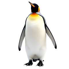 Dignified King Penguin Posing Proudly Iconic Antarctic Seabird Isolated Animal