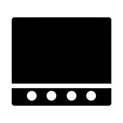 Silhouette vector of a microwave appliance used for heating food items