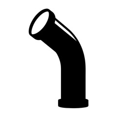 Black and White Illustration of a Pipe Elbow Fitting Component Part