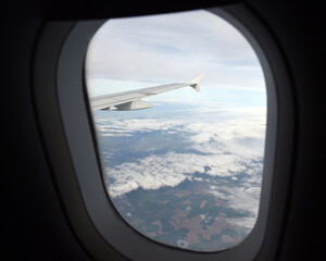 View from airplane window