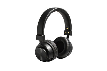 [Transparent Background PNG]Black Over-Ear Headphones on White Background