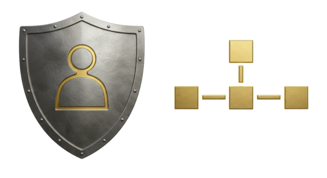 Isolated Shield Network with User Icon Security Concept