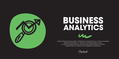 Business risks, Developing a Modern Web Banner Concept Using hand-drawn Doodle icon Graphics.