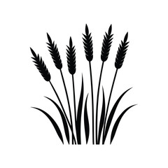 Silhouette of Wheat Stalks A Simple, Elegant Botanical Illustration