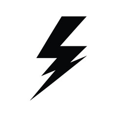 Powerful Lightning Bolt Icon High-Resolution Vector Graphic