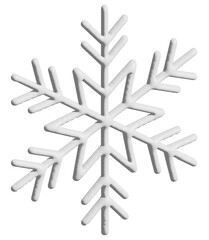 3d illustration of a snowflake