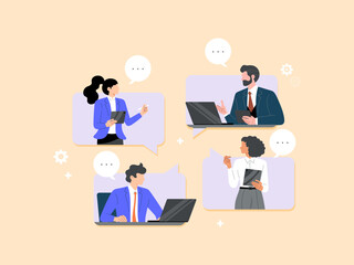 Discussions or meetings to find ideas for work, team communication