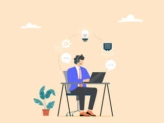 Customer service listens to customer problems and suggestions