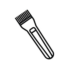 Line Art Illustration of a Pastry Brush Baking Tool Design