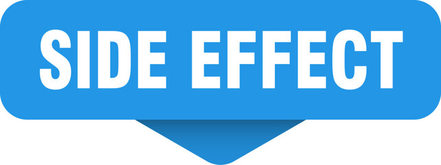 side effect sticker. side effect sign on transparent background