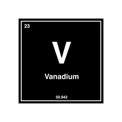 vanadium periodic vector isolated on transparent background