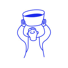 Vector logo design template and graphic elements for advertising, branding, posters and banners, funny cartoon illustrations with smiling character, coffee cup mascot, print and sticker