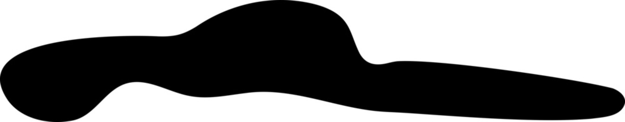 Monochrome Blob Brush Stroke Illustration for Graphic Design