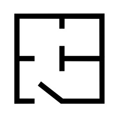 Fototapeta premium room schematic icon vector