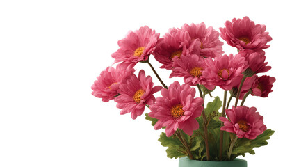 Fototapeta premium [Transparent Background PNG]Pink Flower Bouquet on White Background