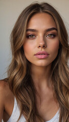 Fototapeta premium beauty portrait with makeup closeup