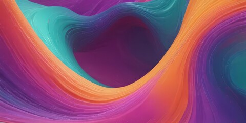 Abstract wave design with bright, swirling colors  Smooth, organic lines create a lively texture , vibrant, bold