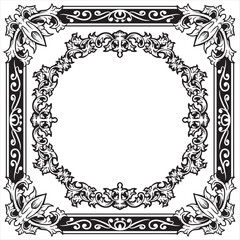 Abstract Decorative Outline in Premium Geometric Ornamental Frames