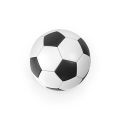 Fototapeta premium Black Soccer Ball Isolated on White Background