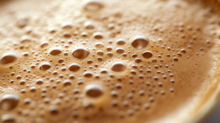 Coffee Crema Close Up Bubbles Texture Brown