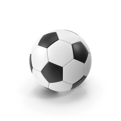 Black Soccer Ball Isolated on White Background
